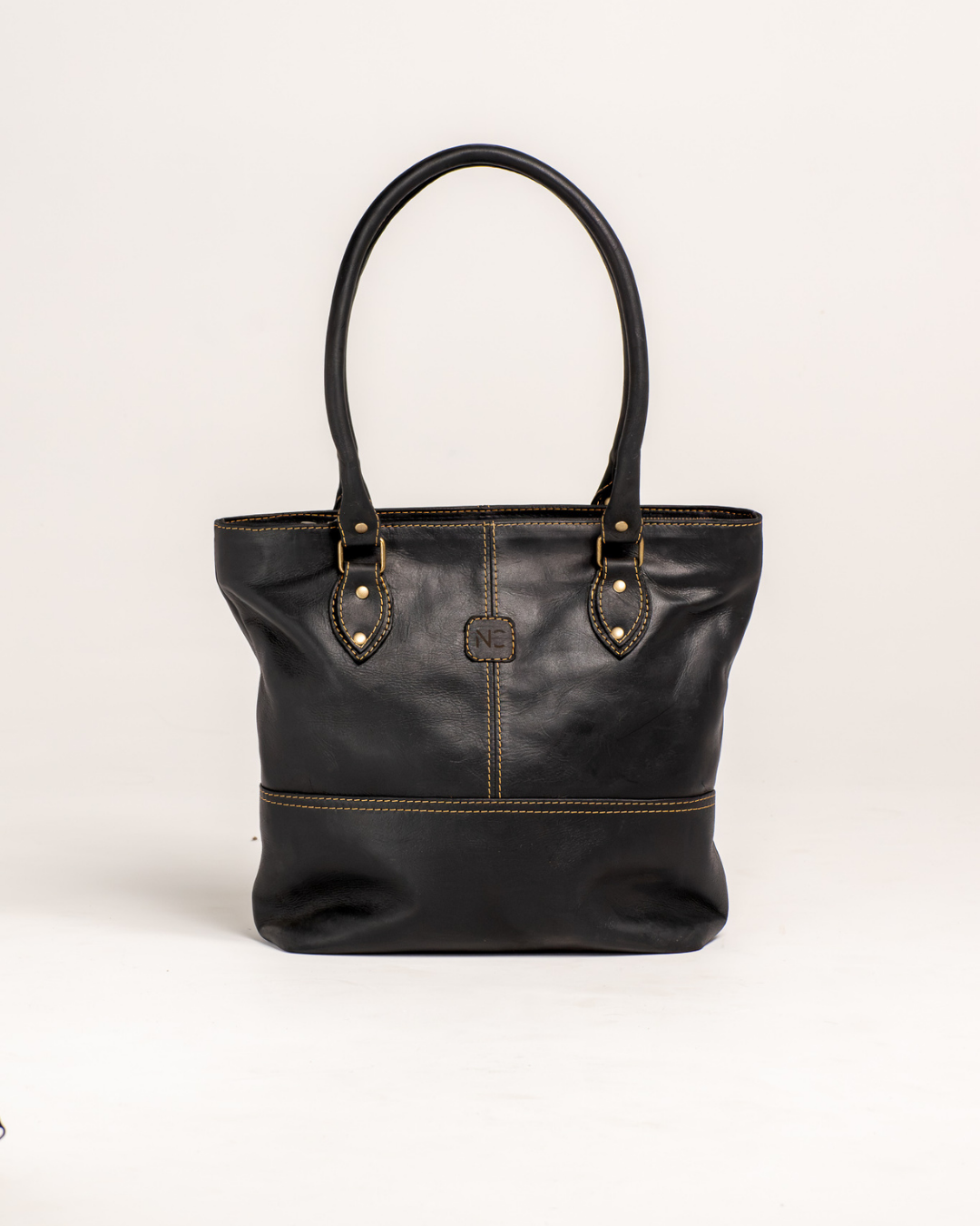 Ngozi Collection black leather tote