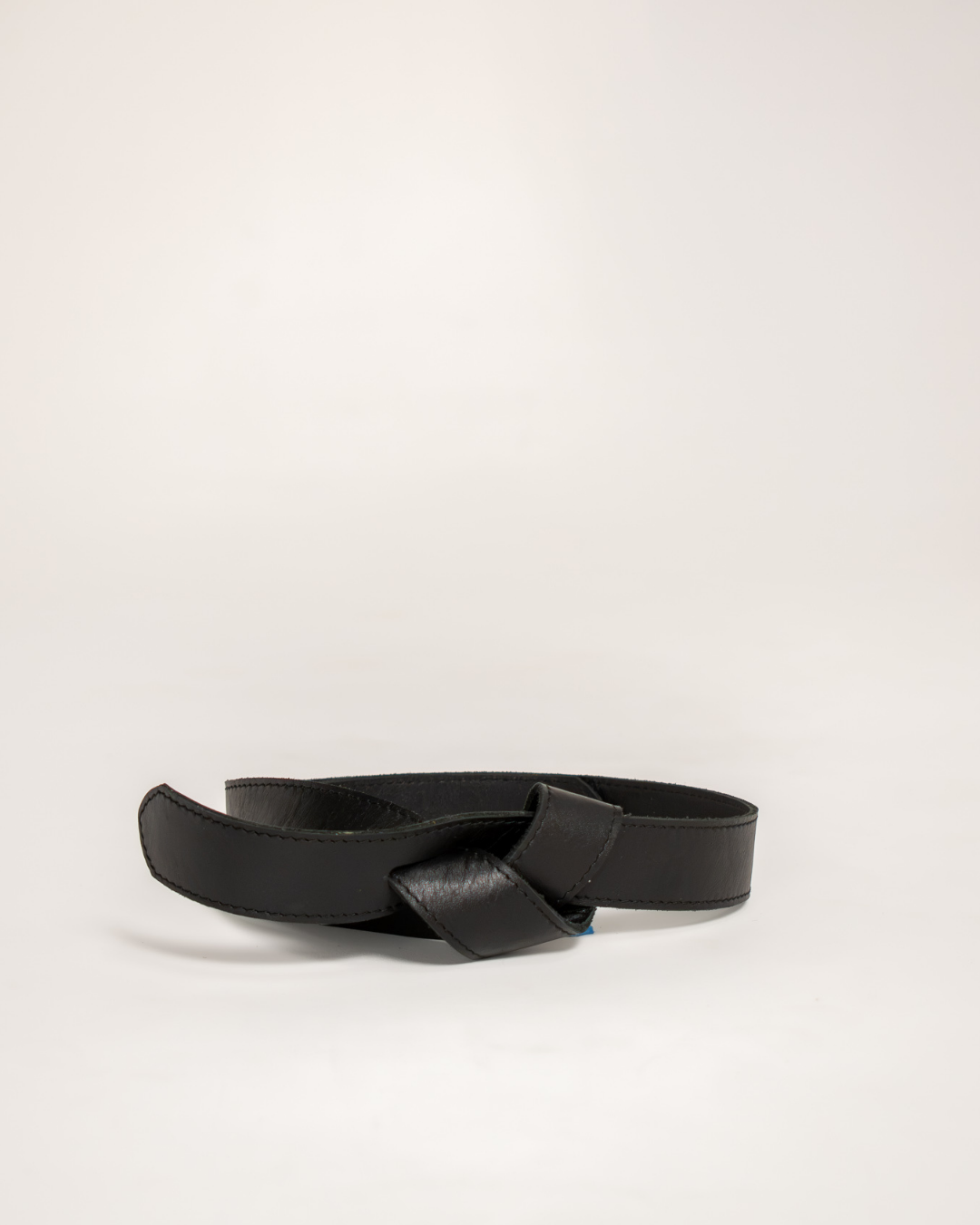 Ngozi Collection black leather wrap belt