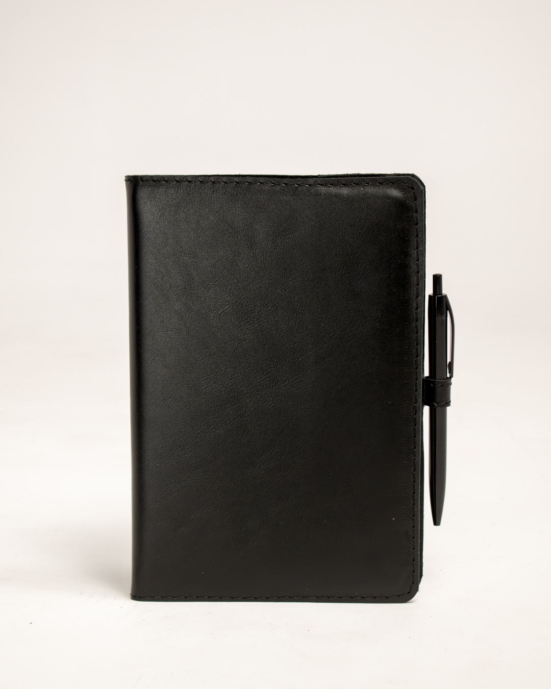 Ngozi Collection black leather journal with pen