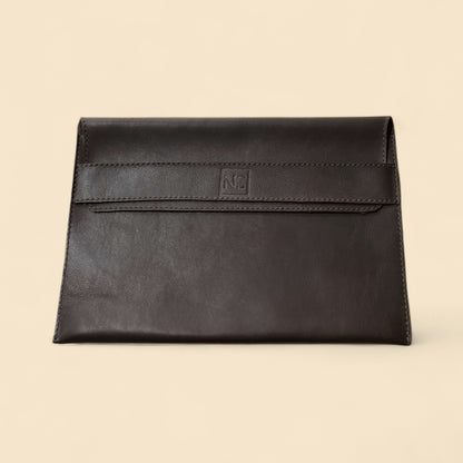 Ngozi Collection black leather laptop sleeve