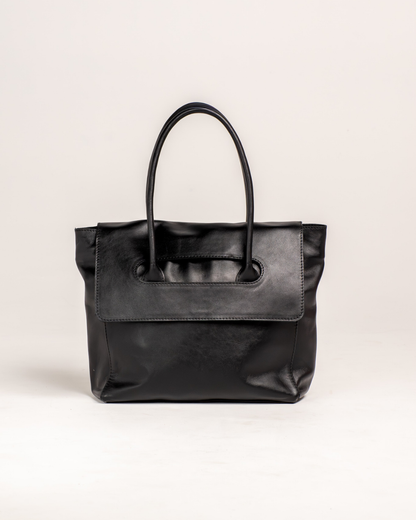 Ngozi Collection black leather tote