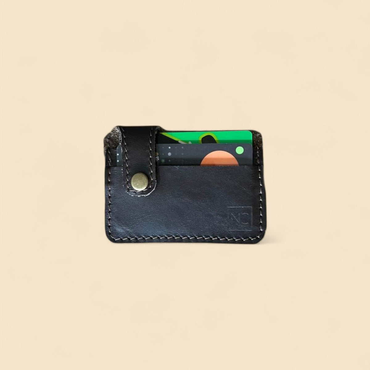Ngozi Collection chocolate leather men's card holder