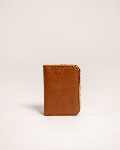 Ngozi Collection cognac leather passport cover