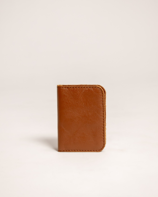 Ngozi Collection cognac leather passport cover
