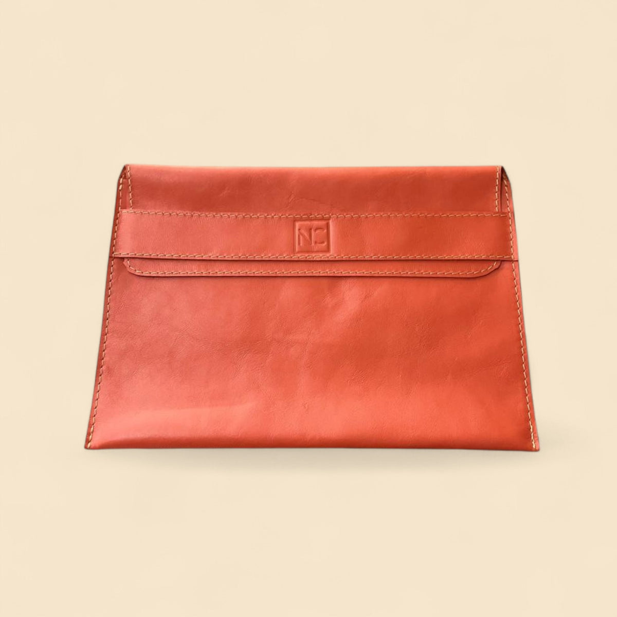 Ngozi Collection coral leather laptop sleeve