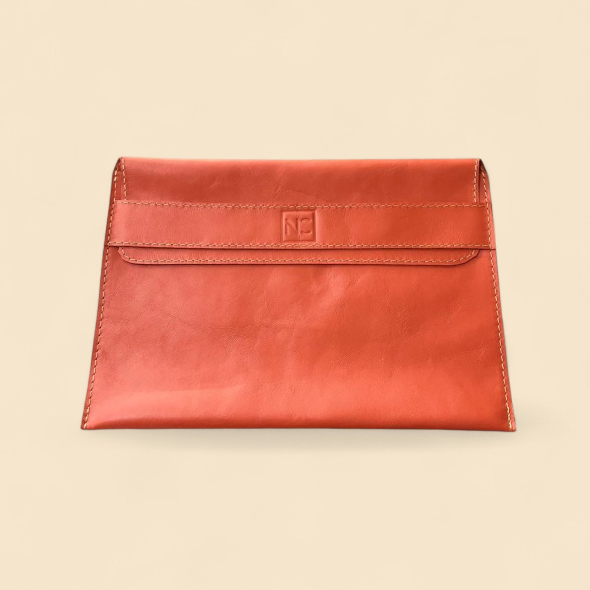 Ngozi Collection coral leather laptop sleeve