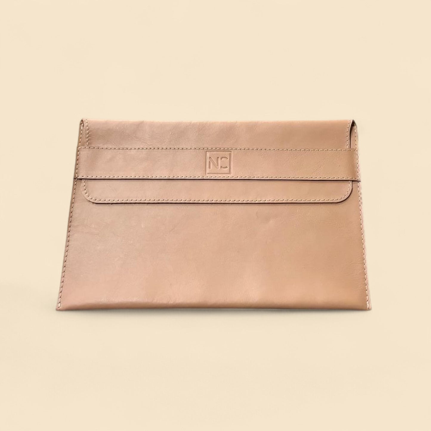 Ngozi Collection hazelnut leather laptop sleeve