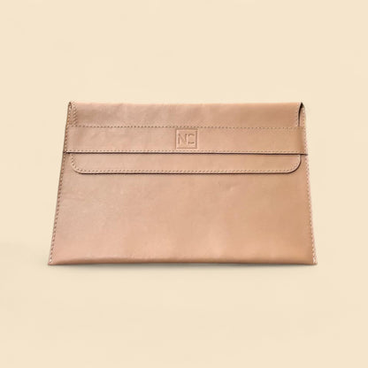 Ngozi Collection hazelnut leather laptop sleeve