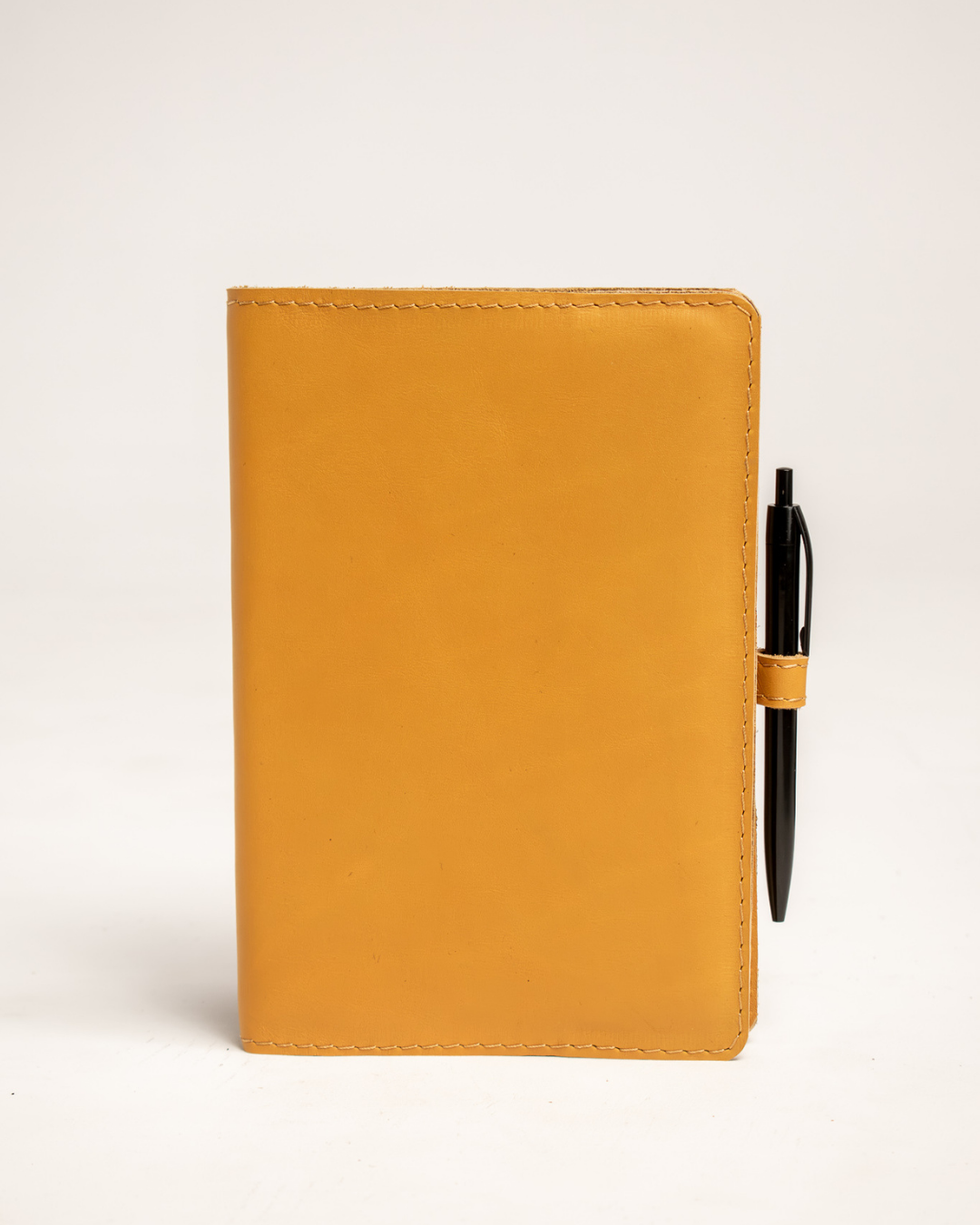 Ngozi Collection mustard leather journal with pen