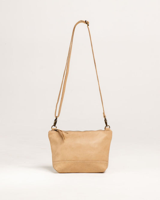 Ngozi Collection oat leather sling bag with adjustable strap