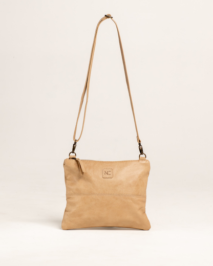 Ngozi Collection oat leather crossbody bag